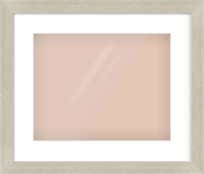 Silver Flat Frame for 14 × 11in artwork, with Smooth White Single Mount