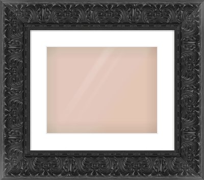 Black Scoop Frame for 14 × 11in artwork, with Smooth White Single Mount