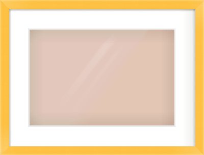 Yellow Paint Flat Frame for 15 × 10in artwork, with Smooth White Single Mount