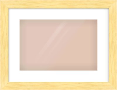 Natural Wood Stepped Flat Frame for 15 × 10in artwork, with Smooth White Single Mount