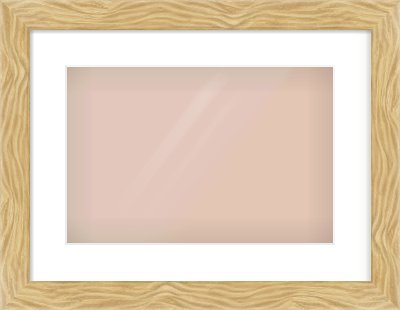 Natural Wood Flat Frame for 15 × 10in artwork, with Smooth White Single Mount