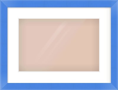Light Blue Paint Flat Frame for 15 × 10in artwork, with Smooth White Single Mount