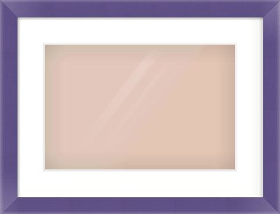 Purple Paint Flat Frame for 15 × 10in artwork, with Smooth White Single Mount