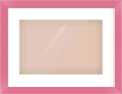 Pink Paint Flat Frame for 15 × 10in artwork, with Smooth White Single Mount
