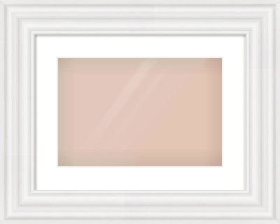 White Spoon Frame for 15 × 10in artwork, with Smooth White Single Mount