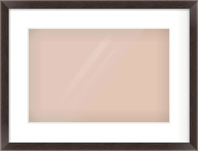 Brown Flat Frame for 15 × 10in artwork, with Smooth White Single Mount