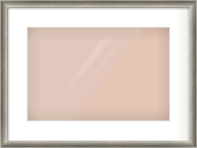 Silver Cushion Frame for 15 × 10in artwork, with Smooth White Single Mount