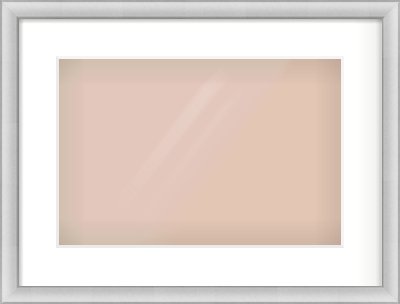 Silver Cushion Frame for 15 × 10in artwork, with Smooth White Single Mount