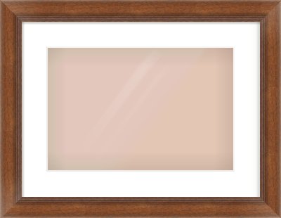 Brown Flat Frame for 15 × 10in artwork, with Smooth White Single Mount