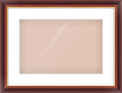 Brown Reverse Frame for 15 × 10in artwork, with Smooth White Single Mount