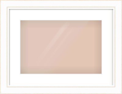 White / Natural Scoop Frame for 15 × 10in artwork, with Smooth White Single Mount