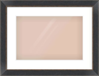 Black Flat Frame for 15 × 10in artwork, with Smooth White Single Mount
