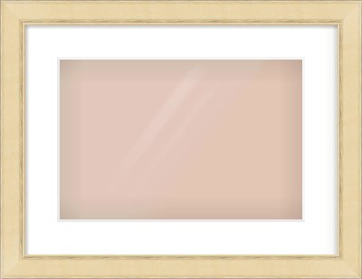 Gold Flat Frame for 15 × 10in artwork, with Smooth White Single Mount