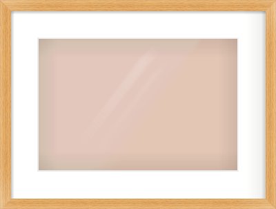 Oak Veneer Flat Frame for 15 × 10in artwork, with Smooth White Single Mount