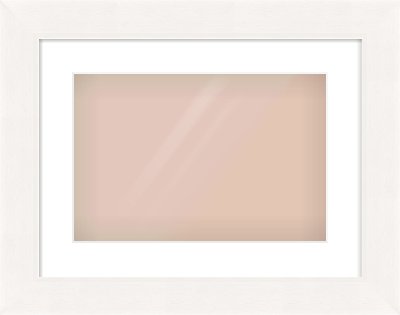 White Beveled Frame for 15 × 10in artwork, with Smooth White Single Mount