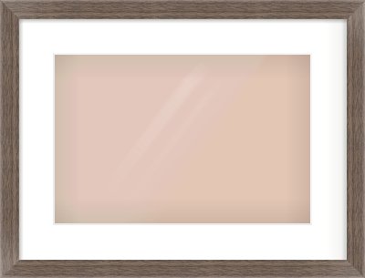 Dark Walnut Flat Frame for 15 × 10in artwork, with Smooth White Single Mount