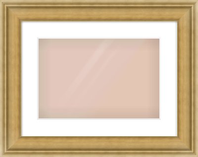 Gold Scoop Frame for 15 × 10in artwork, with Smooth White Single Mount