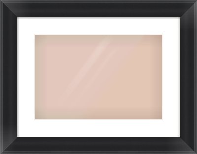 Black Cushion Frame for 15 × 10in artwork, with Smooth White Single Mount