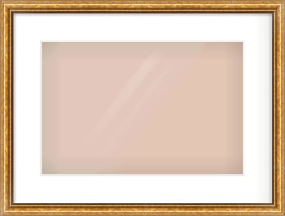 Gold Cushion Frame for 15 × 10in artwork, with Smooth White Single Mount