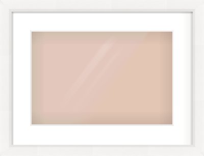 White Beveled Frame for 15 × 10in artwork, with Smooth White Single Mount