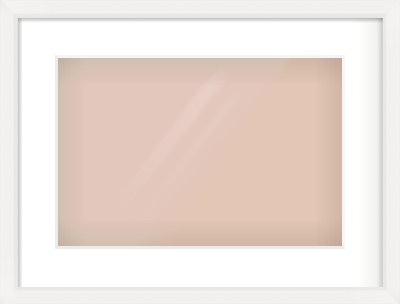 White Beveled Frame for 15 × 10in artwork, with Smooth White Single Mount