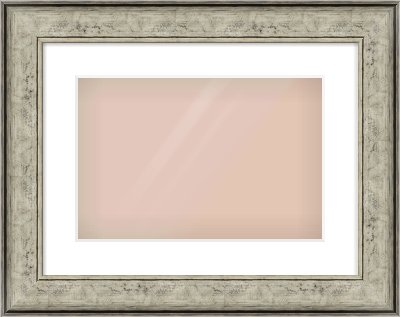Silver Flat Frame for 15 × 10in artwork, with Smooth White Single Mount