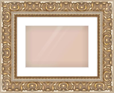 Silver / Gold Reverse Frame for 15 × 10in artwork, with Smooth White Single Mount