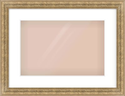 Distressed Gold Dome Frame for 15 × 10in artwork, with Smooth White Single Mount