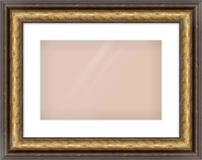 Gold Spoon Frame for 15 × 10in artwork, with Smooth White Single Mount