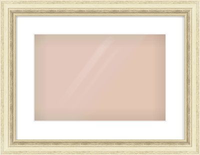 Ivory Distressed Frame for 15 × 10in artwork, with Smooth White Single Mount