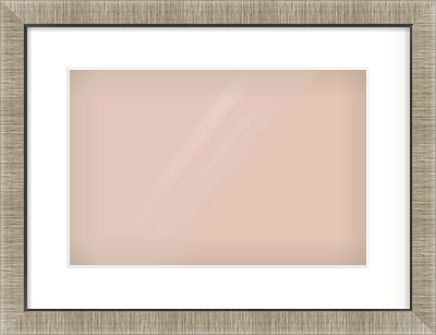 Silver & Black Sided Flat Frame for 15 × 10in artwork, with Smooth White Single Mount