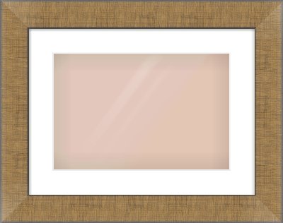 Bronze Flat Frame for 15 × 10in artwork, with Smooth White Single Mount