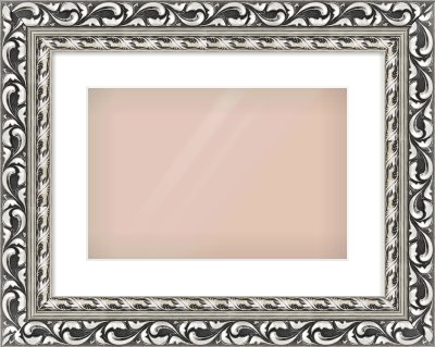 Silver Reverse Frame for 15 × 10in artwork, with Smooth White Single Mount