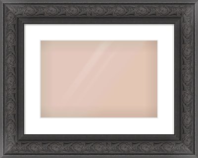 Black Spoon Frame for 15 × 10in artwork, with Smooth White Single Mount