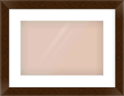 Wenge Flat Frame for 15 × 10in artwork, with Smooth White Single Mount