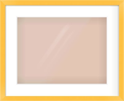 Yellow Paint Flat Frame for 400 × 300mm artwork, with Smooth White Single Mount