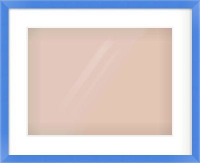 Light Blue Paint Flat Frame for 400 × 300mm artwork, with Smooth White Single Mount