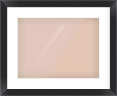 Black Flat Frame for 40 × 30cm artwork, with Smooth White Single Mount