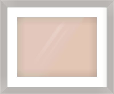 Grey Flat Frame for 40 × 30cm artwork, with Smooth White Single Mount