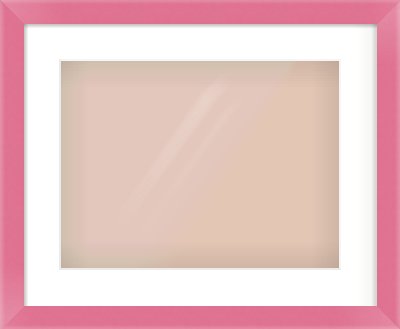 Pink Paint Flat Frame for 400 × 300mm artwork, with Smooth White Single Mount