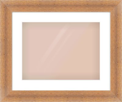 Antique Pine Flat Frame for 40 × 30cm artwork, with Smooth White Single Mount