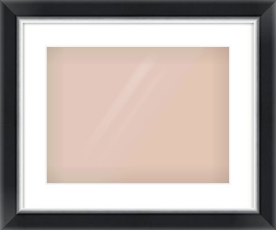 Black/Silver Reverse Frame for 400 × 300mm artwork, with Smooth White Single Mount