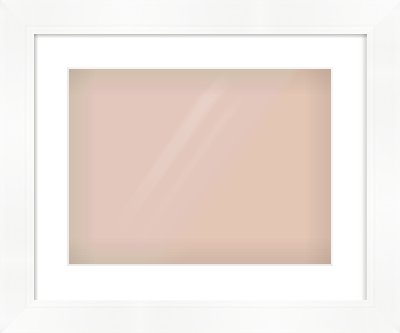 White Reverse Frame for 40 × 30cm artwork, with Smooth White Single Mount