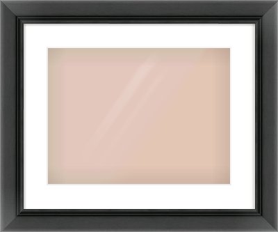 Black Reverse Frame for 400 × 300mm artwork, with Smooth White Single Mount