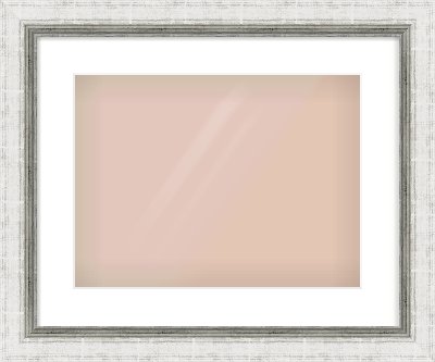 Silver Reverse Frame for 400 × 300mm artwork, with Smooth White Single Mount