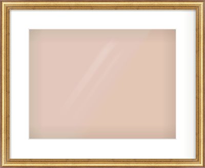 Gold Dome Frame for 400 × 300mm artwork, with Smooth White Single Mount