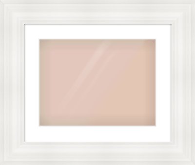 White Spoon Frame for 40 × 30cm artwork, with Smooth White Single Mount