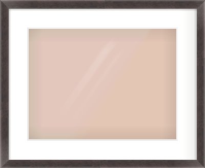 Brown Flat Frame for 40 × 30cm artwork, with Smooth White Single Mount