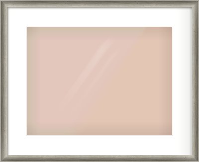 Silver Cushion Frame for 400 × 300mm artwork, with Smooth White Single Mount