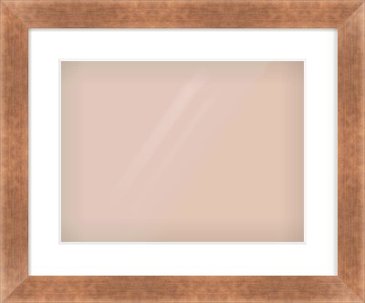 Bronze Flat Frame for 40 × 30cm artwork, with Smooth White Single Mount